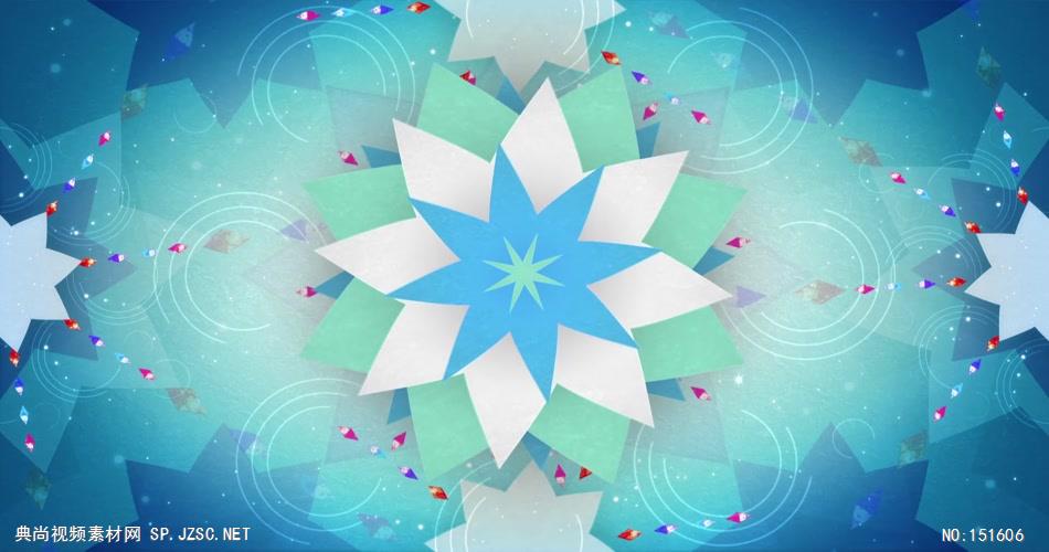 YM4801八菱彩色花 -民族歌舞图腾 配乐 歌舞