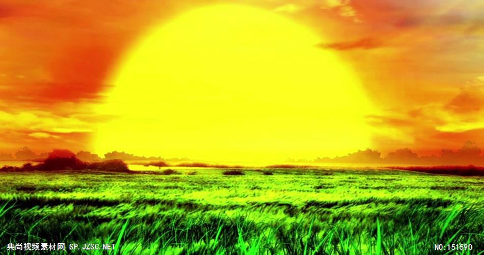 YM2304夕阳+太阳+大气草原 草原山川歌舞 配乐 歌舞