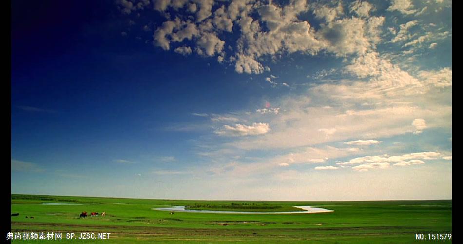 YM3479草原美景 蒙古包(有音乐) 草原山川歌舞 配乐 歌舞