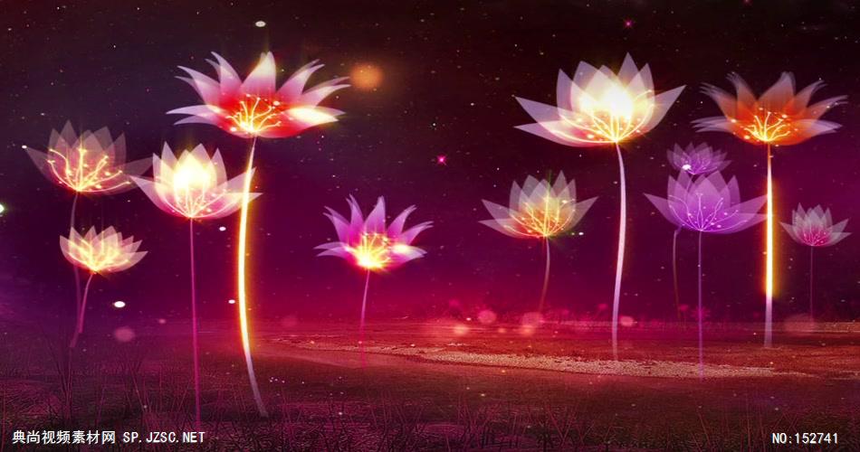 A110-水晶花 视频动态背景 虚拟背景视频