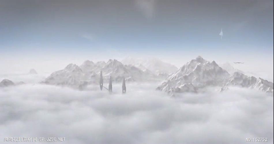 A107-震撼雪山云海（有音乐） 视频动态背景 虚拟背景视频