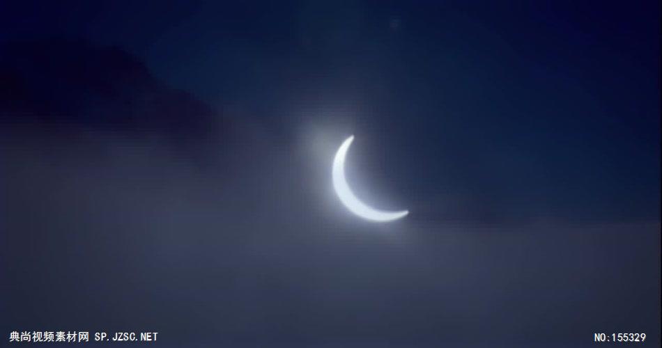 湾湾的月亮 实拍月亮视频素材 视频动态背景 虚拟背景视频