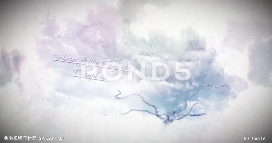 AE：AE水墨风格画中画片头 AE模板资源站17 水墨ae模版 中国元素ae 水墨ae动画视频