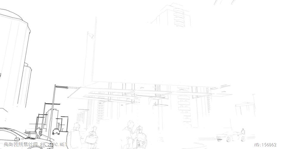 AE：城市公告牌草绘标志 AE模板文件16 logo标志ae动画模版 标志动画