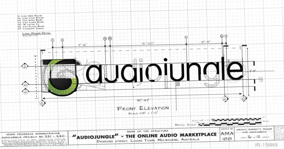 AE：草图构建动画标志 AE模板资源站17 logo标志ae动画模版 标志动画