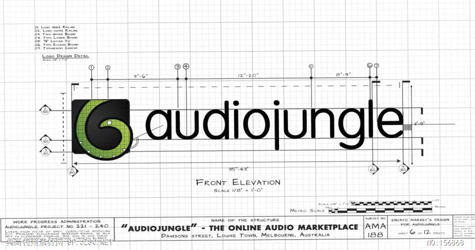 AE：草图构建动画标志 AE模板资源站17 logo标志ae动画模版 标志动画
