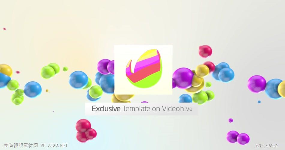 AE：多彩三维球动画标志 AE模板资源站17 logo标志ae动画模版 标志动画