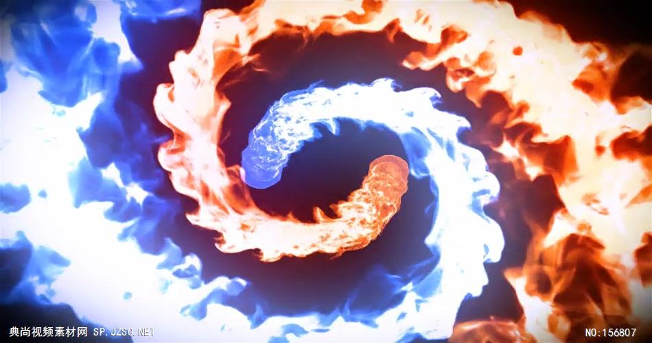 AE：冰火动画标志 AE模板资源站17 logo标志ae动画模版 标志动画