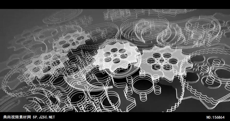 AE：齿轮组合动画标志 AE模板文件16 logo标志ae动画模版 标志动画