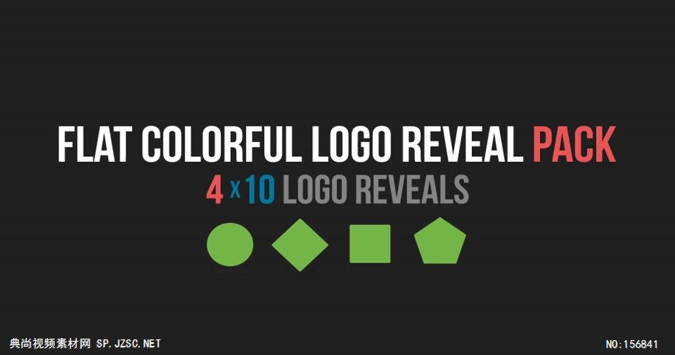 AE：多彩扁平标志展示 ae特效素材下载16 logo标志ae动画模版 标志动画