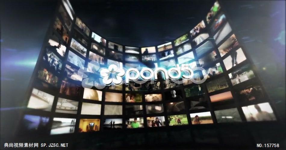 AE：圆弧视频墙标志片头 ae特效素材下载16 ae片头ae模板 片头视频素材 视频片头 片头素材