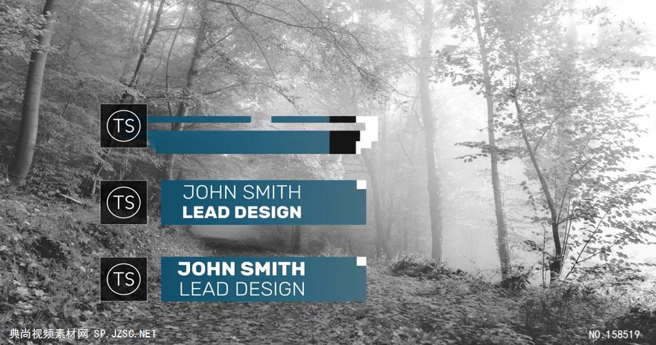 AE：故障抖动字幕条 ae特效素材下载16 字幕文字ae模版