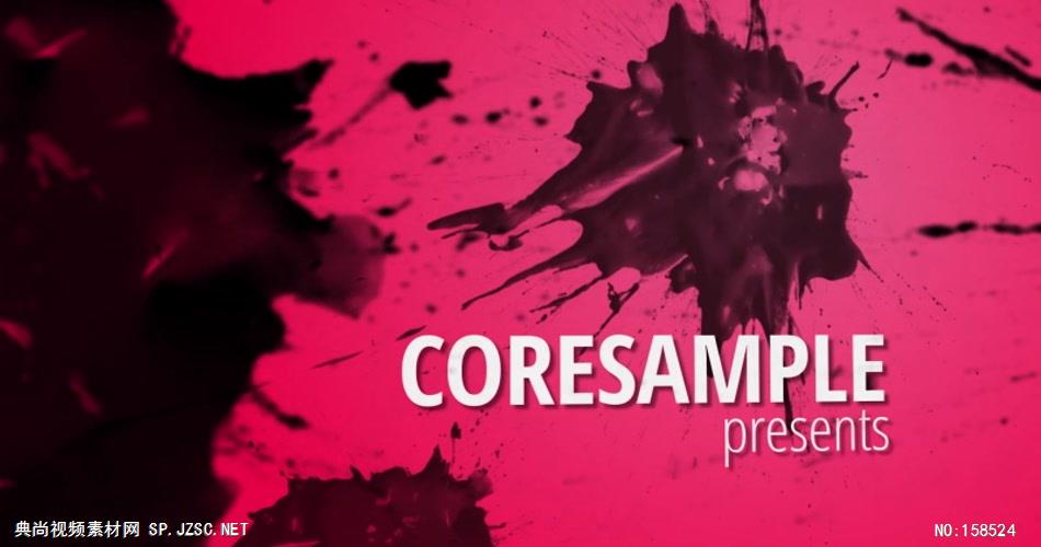 AE：油墨喷溅风格文字展示模板 AE模板 AE视频素材文件14 文字动画视频ae模板