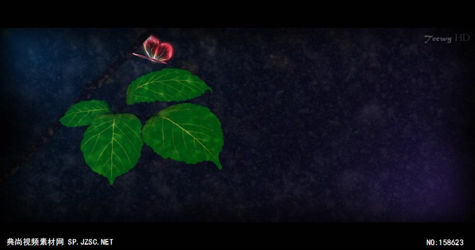 AE：绿叶蝴蝶动画文字标题模板 AE文件 ae素材免费下载14 文字动画视频ae模板