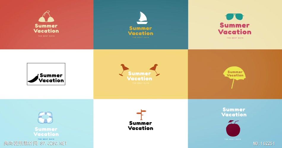 AE：6夏日旅行图标文字动画AE素材模板18 文字字幕ae特效 AE模板免费下载