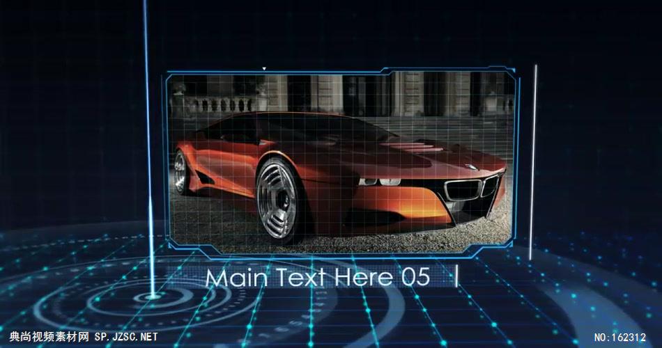 7740 科技感网格图文切换展示AE素材模板 科技元素 科技ae模版