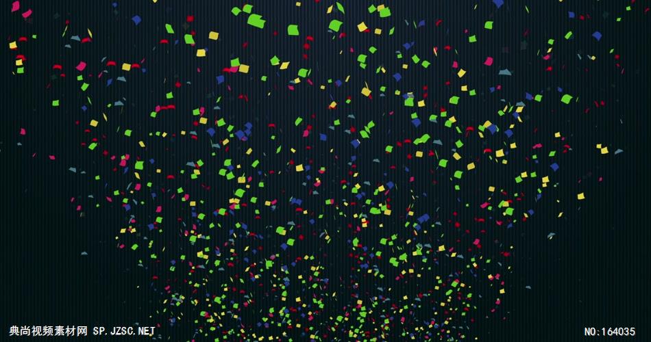 高清粒子特效背景素材5429彩色纸片粒子 led视频背景 视频素材动态背景
