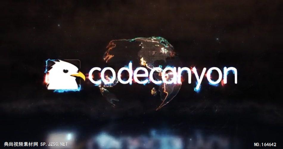 AE：9294 能量感地球标志动画 ae素材模板下载 ae素材免费下载