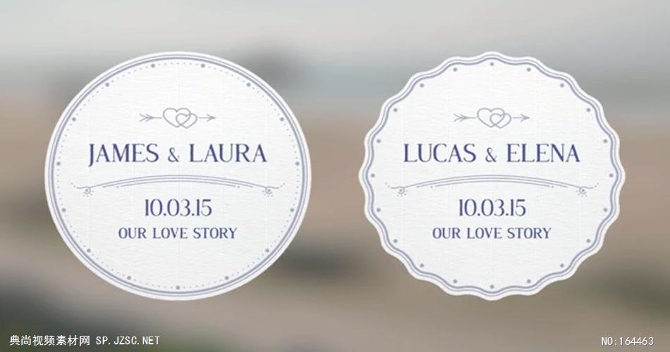 AE：8985 婚礼徽章 ae素材模板下载 ae素材免费下载
