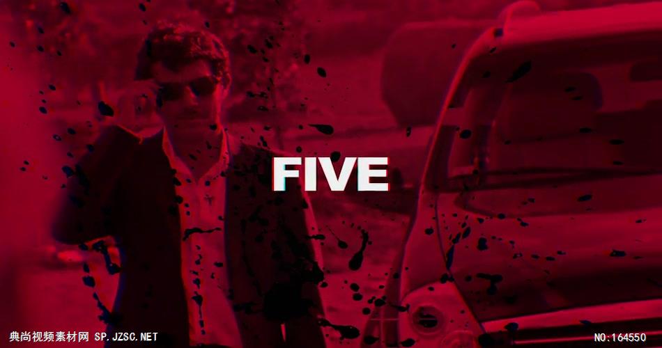 AE：9089 红色飞溅风格悬疑片头 ae素材模板下载 ae素材免费下载
