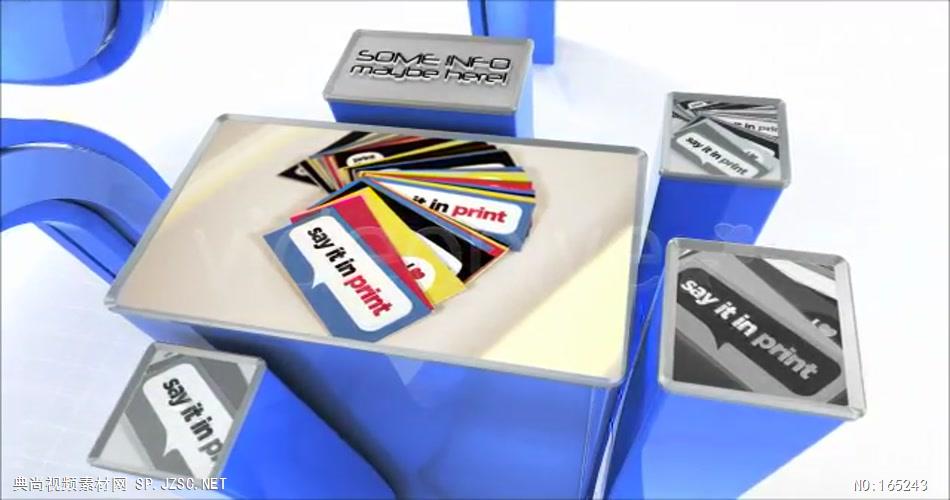 9835 创意三维线屏展示 ae素材ae模版