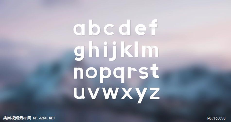 9637 纸张文字书写字母动画 