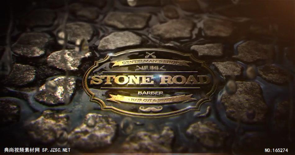 9907 石头路面Logo动画 ae素材ae模版