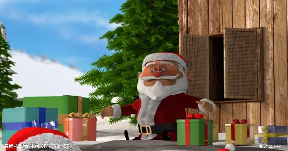 9884 企鹅滑雪圣诞动画 ae素材ae模版