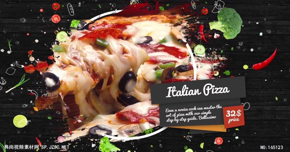 9670 食物介绍栏目包装片头 ae素材ae模版