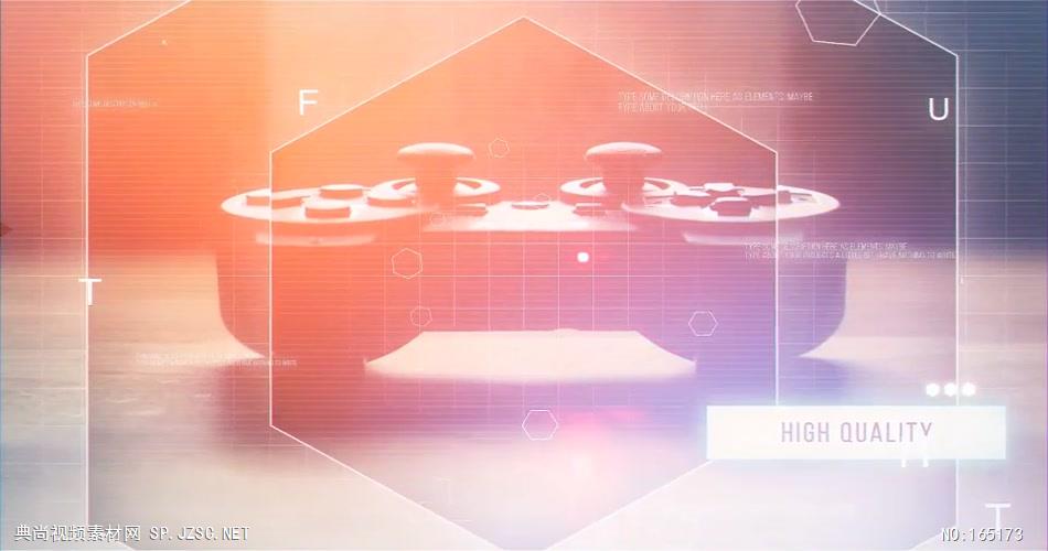 9758 科技感图形遮罩图片开场  ae素材ae模版
