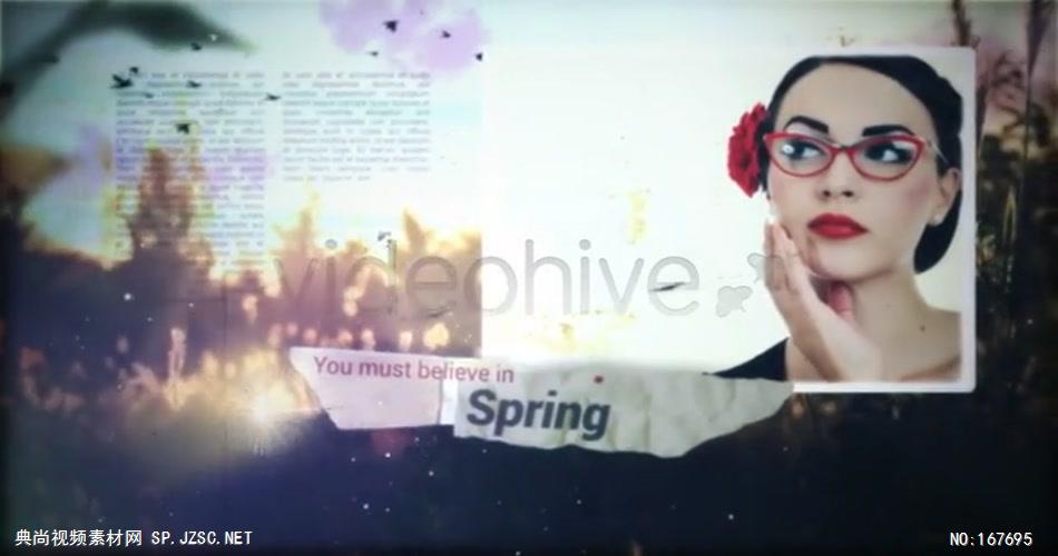 11174 怀旧春天片头 ae特效下载 AE视频特效 片头ae素材