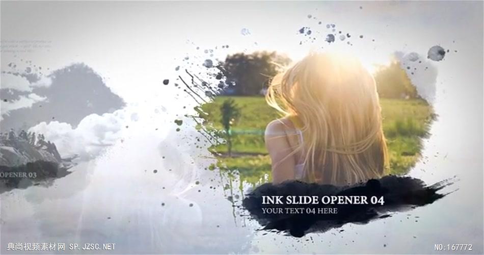 12231 水墨幻灯片 免费AE模板片头视频模板, AE素材,国外AE源文件下载 片头ae素材