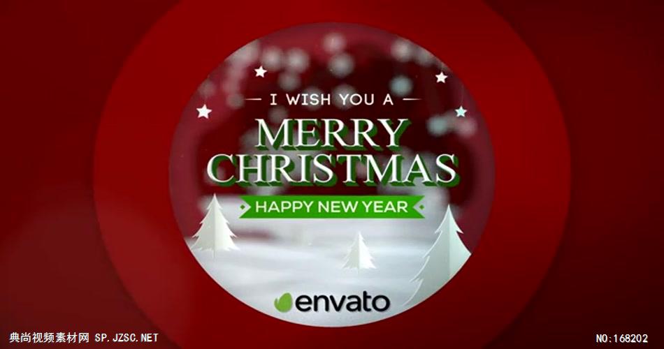 12418 圣诞节贺卡 免费AE模板片头视频模板, AE素材,国外AE源文件下载 片头ae素材