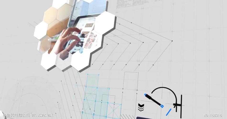 13060 科技感商务图片展示片头 AE素材 ae源文件模版 片头ae素材