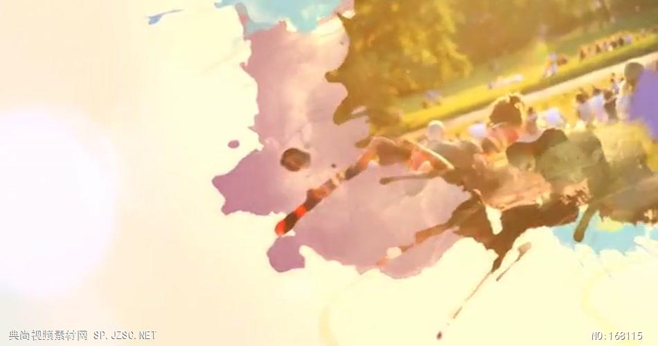 12298 水彩视差效果幻灯片 免费AE模板片头视频模板, AE素材,国外AE源文件下载 片头ae素材