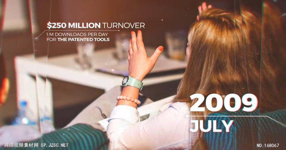 12487 科技感幻灯片时间线开场 特效素材 AE模板资源站 科技元素ae素材