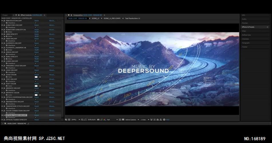 12443 数字视差效果幻灯片 免费AE模板片头视频模板, AE素材,国外AE源文件下载 片头ae素材