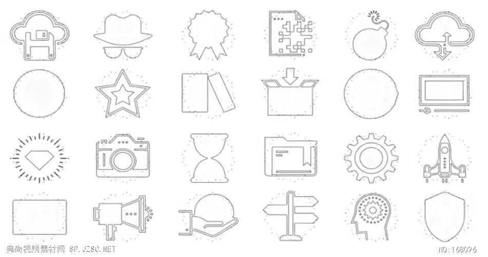 12269 动画图标 免费AE模板片头视频模板, AE素材,国外AE源文件下载 片头ae素材