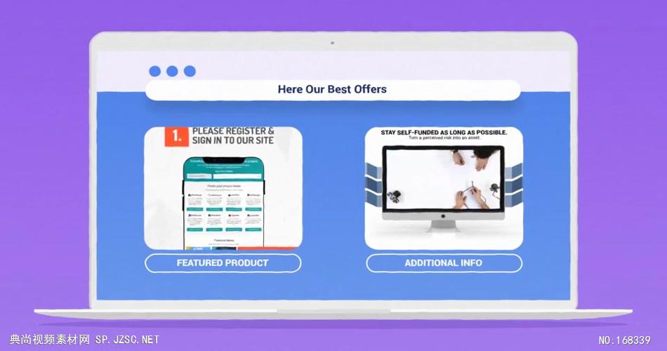 13178 网络在线商品介绍宣传MG动画片头 AE素材 ae源文件模版 片头ae素材