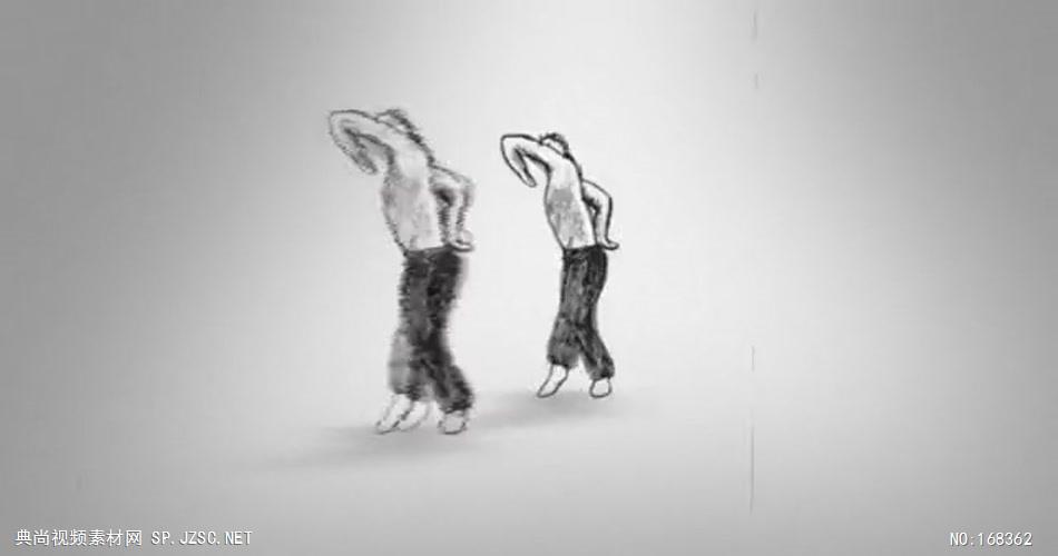 13285 素描舞者片头 AE素材 ae源文件模版 片头ae素材