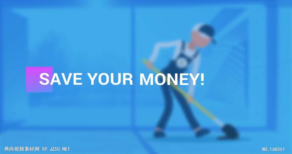 13305 清洁服务介绍MG动画片头 AE素材 ae源文件模版 片头ae素材