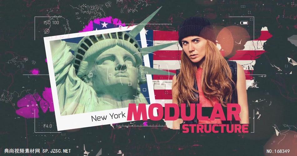 13343 旅游照片相册记录片头 AE素材 ae源文件模版 片头ae素材