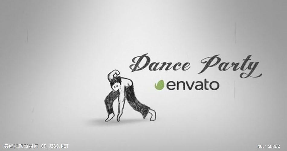 13285 素描舞者片头 AE素材 ae源文件模版 片头ae素材