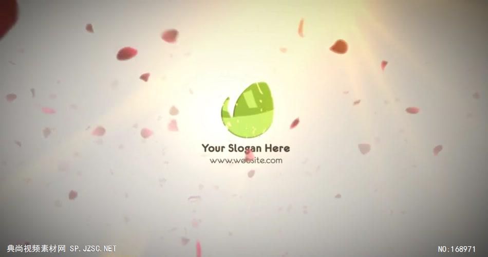 12150 花瓣飘落Logo动画 免费AE模板片头视频模板, AE素材,国外AE源文件下载 片头ae素材