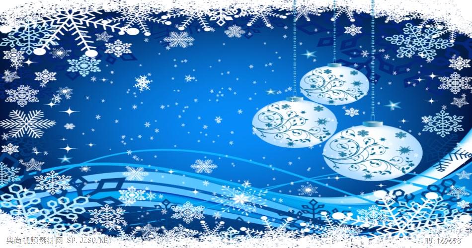 -圣诞节系列款Y2923蓝色圣诞飘雪 led视频素材库
