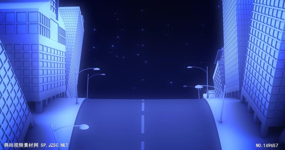 -城市夜景空间款Y0306城市高楼大厦马路路灯 led视频素材库