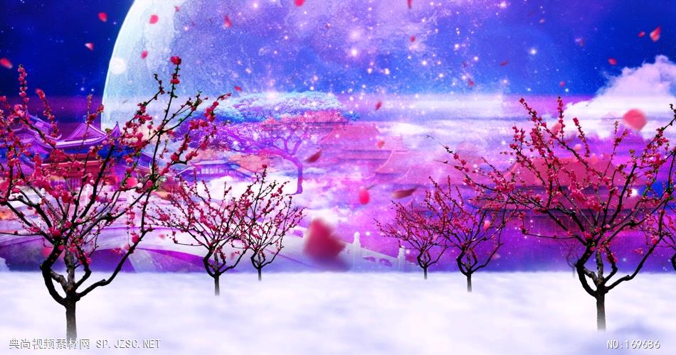 -夜色明月荷花款Y3600花好月圆 led视频素材库