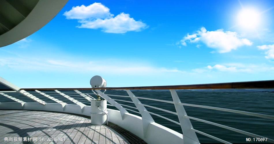 沙滩椰树 款A19151油轮蓝天大海无音乐 led视频素材