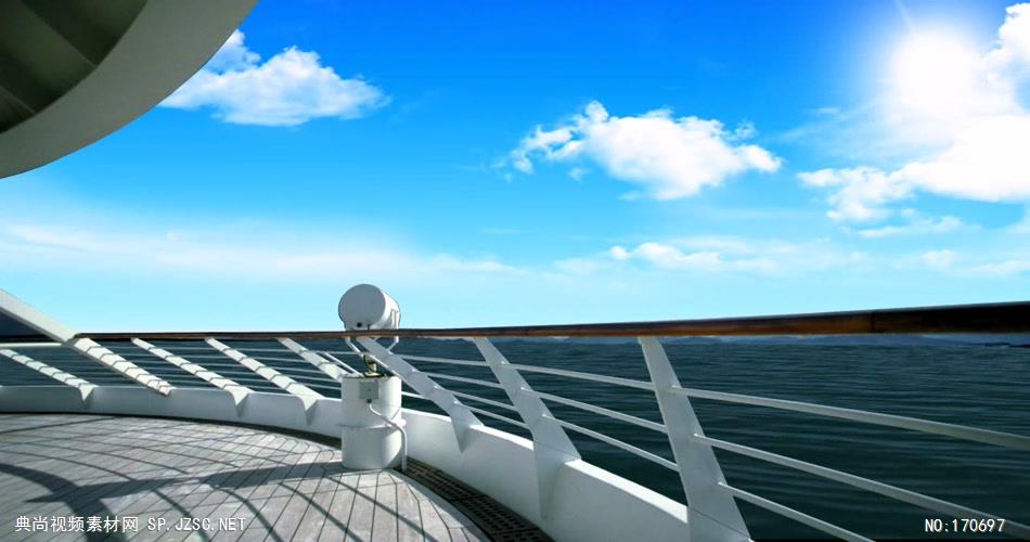 沙滩椰树 款A19151油轮蓝天大海无音乐 led视频素材