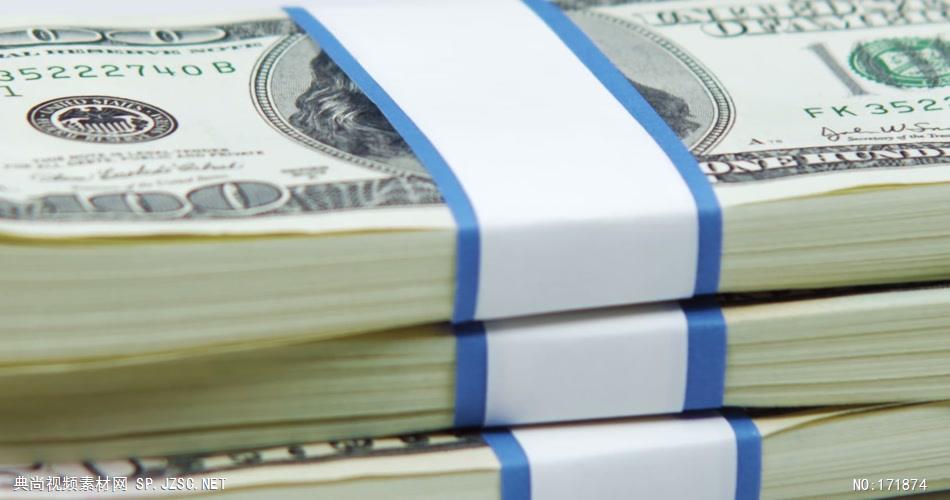 三捆美国货币的平底锅 Pan of Three Bundles of American Money 高清视频全集_batchStoc Video高清视频素材下载 led视频背景 led下载